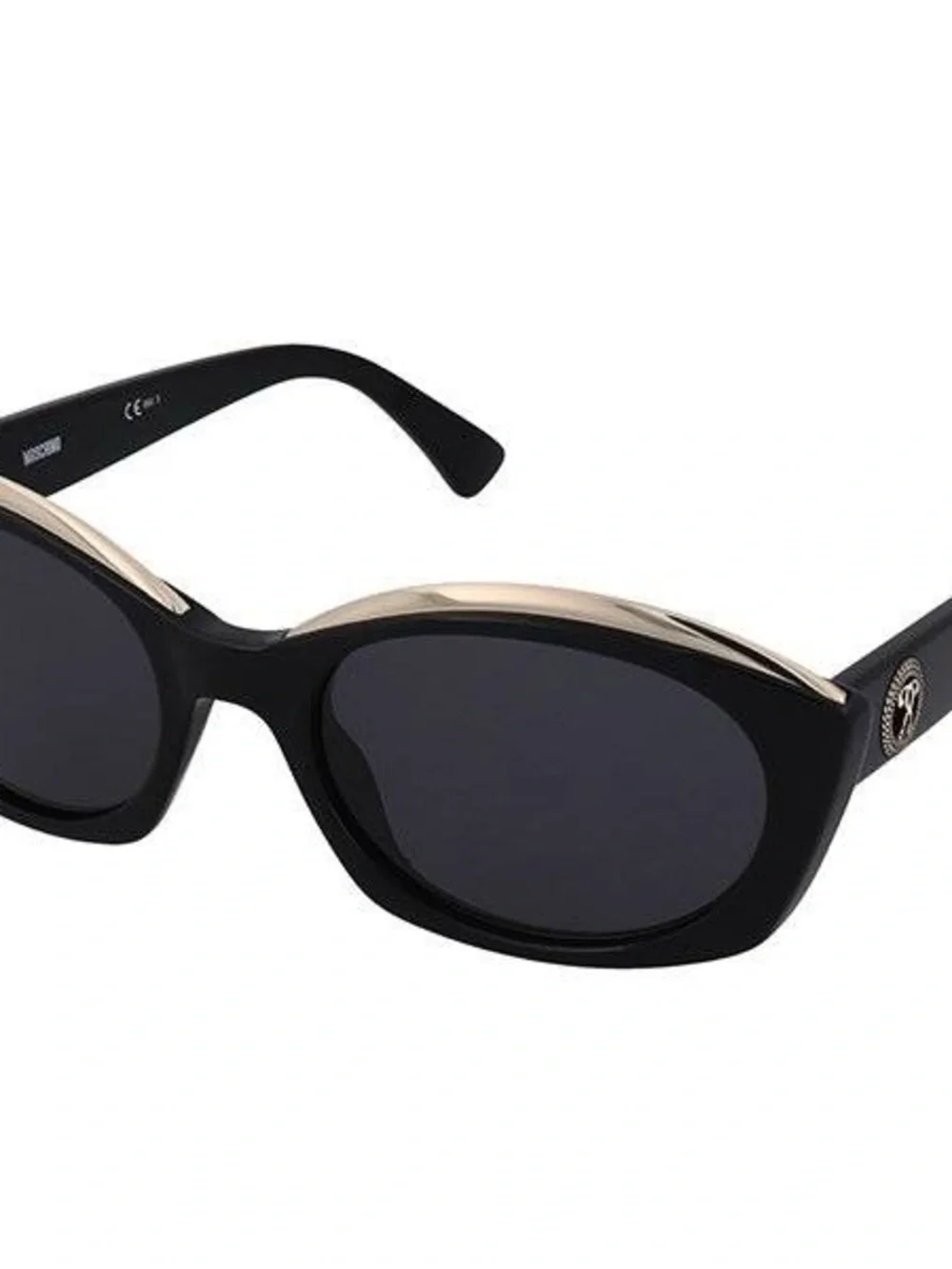 Moschino Black and Gold Cat Eye Sunglasses